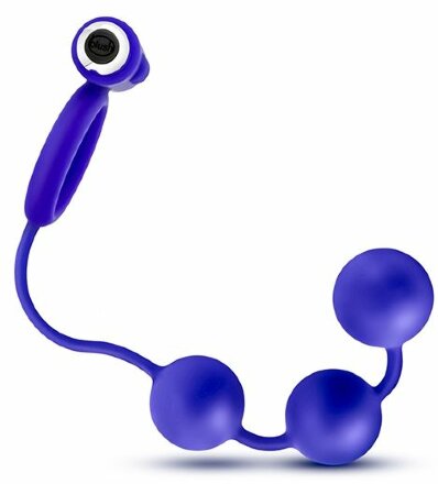 Синее эрекционное кольцо с анальным стимулятором Penetrator 