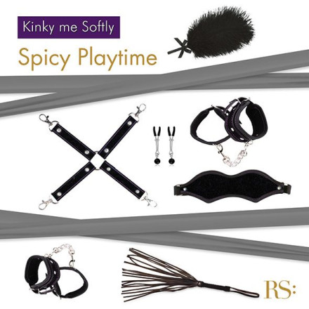 БДСМ-набор в черном цвете Kinky Me Softly 