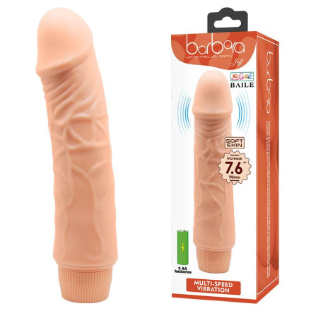 Телесный вибратор-реалистик Jeff - 19,5 см. 