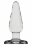 Прозрачная анальная пробка Butt Plug Basic 3 Inch - 7,6 см. 