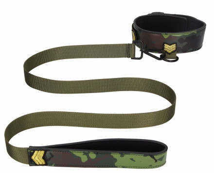 Ошейник с поводком Collar With Leash Army Theme 