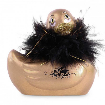 Золотистый вибратор-уточка I Rub My Duckie 2.0 Paris 