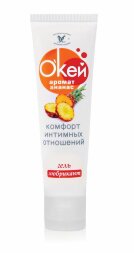Гель-лубрикант &quot;Окей&quot; с ароматом ананаса - 50 гр.
