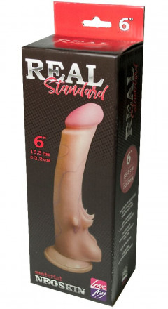 Фаллоимитатор REAL Standard на присоске - 15,5 см. 