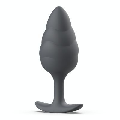 Серая анальная пробка Bswish Bfilled Basic Plus Wave - 10,8 см. 