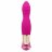Ярко-розовый вибратор с ротацией ECSTASY Deluxe Rippled Vibe - 20 см. 