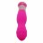 Ярко-розовый вибратор с ротацией ECSTASY Deluxe Rippled Vibe - 20 см. 