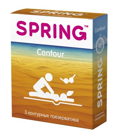 Контурные презервативы SPRING CONTOUR - 3 шт. 