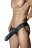 Черный мужской страпон DR. SKIN 7INCH HOLLOW STRAP ON - 17 см. 
