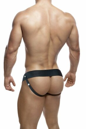 Черный мужской страпон DR. SKIN 7INCH HOLLOW STRAP ON - 17 см. 