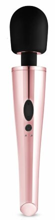 Черно-розовый вибромассажер Nouveau Wand Massager - 30 см. 