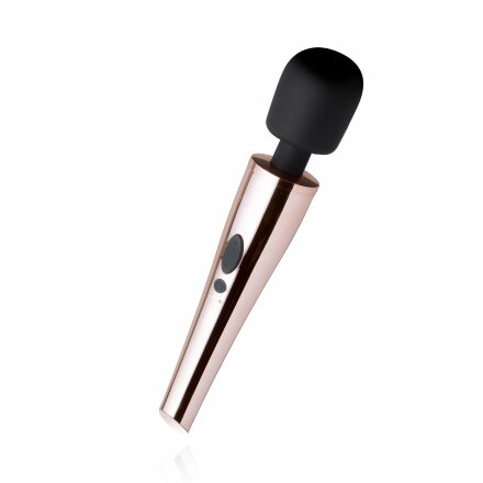 Черно-розовый вибромассажер Nouveau Wand Massager - 30 см. 