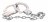Наручники из металла с длинной цепочкой CHROME HANDCUFFS METAL HANDCUFFS W. KEY 
