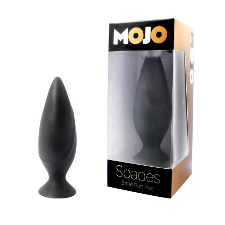 Черная большая анальная пробка Mojo - 11 см. 