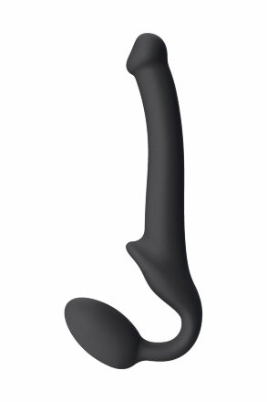 Черный безремневой страпон Silicone Bendable Strap-On S 