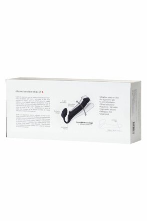 Черный безремневой страпон Silicone Bendable Strap-On S 