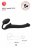 Черный безремневой страпон Silicone Bendable Strap-On S 