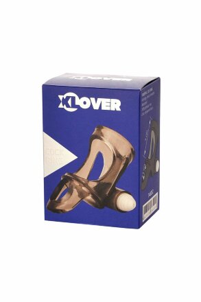 Дымчатая насадка на пенис Toyfa XLover с вибропулей 