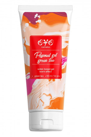 Интимная смазка на водной основе с согревающим эффектом OYO Personal Gel Green Tea - 50 мл. 
