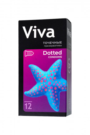 Презервативы с точечками VIVA Dotted - 12 шт. 