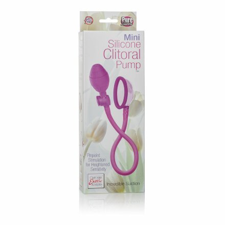 Розовая помпа для клитора Mini Silicone Clitoral Pump  