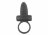 Чёрное эрекционное кольцо с вибрацией и язычком Sex Expert 