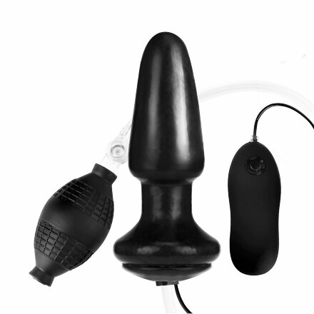 Надувная вибрирующая анальная пробка  Inflatable Vibrating Butt Plug - 10,2 см. 