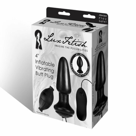Надувная вибрирующая анальная пробка  Inflatable Vibrating Butt Plug - 10,2 см. 