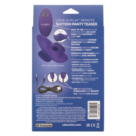 Фиолетовый стимулятор в трусики Remote Suction Panty Teaser 