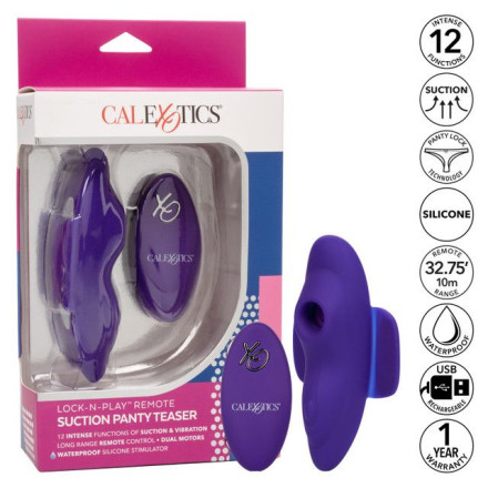 Фиолетовый стимулятор в трусики Remote Suction Panty Teaser 