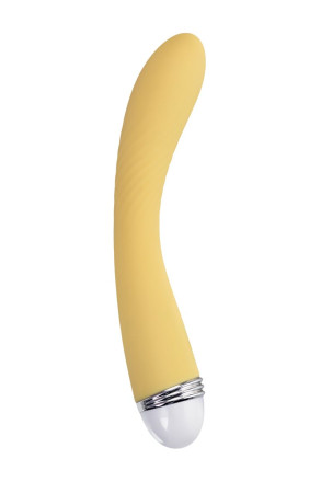 Желтый вибратор Calla - 22 см. 