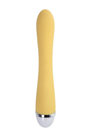 Желтый вибратор Calla - 22 см. 
