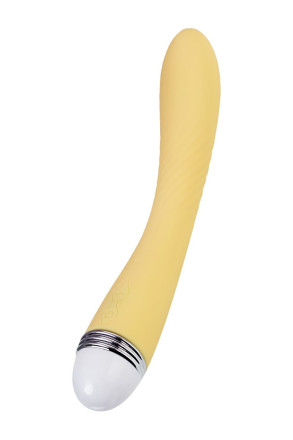 Желтый вибратор Calla - 22 см. 