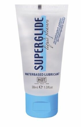 Гель-смазка на водной основе для чувствительной кожи Superglide - 30 мл. 
