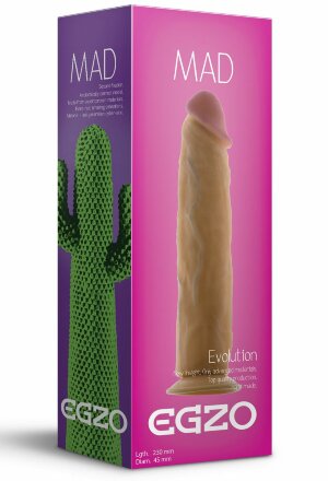 Телесный фаллоимитатор без мошонки Mad Cactus - 23 см. 