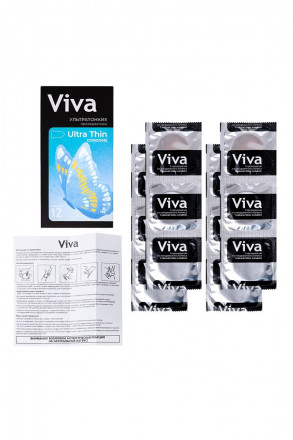 Ультратонкие презервативы VIVA Ultra Thin - 12 шт. 