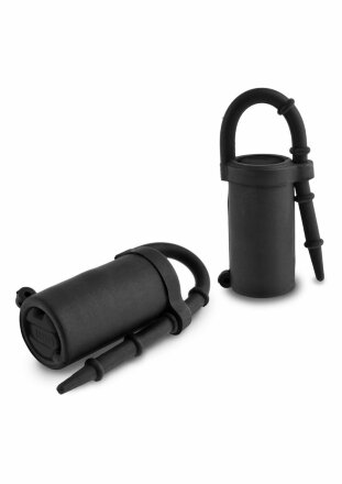 Чёрные виброзажимы на соски SILICONE NIPPLE TEAZERS 