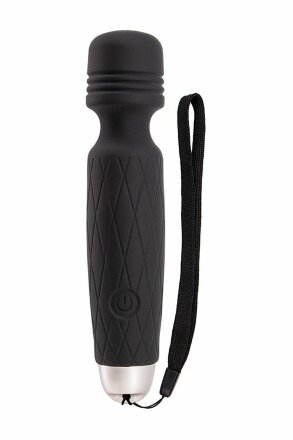 Черный мини-вибромассажер MINI WAND INTENSE POWER - 13,5 см. 