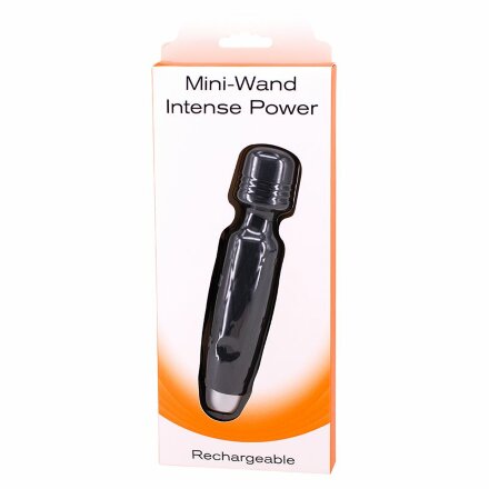 Черный мини-вибромассажер MINI WAND INTENSE POWER - 13,5 см. 