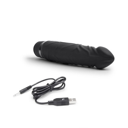 Черный вибратор-реалистик 6.5  Girthy Realistic Vibrator - 19 см. 