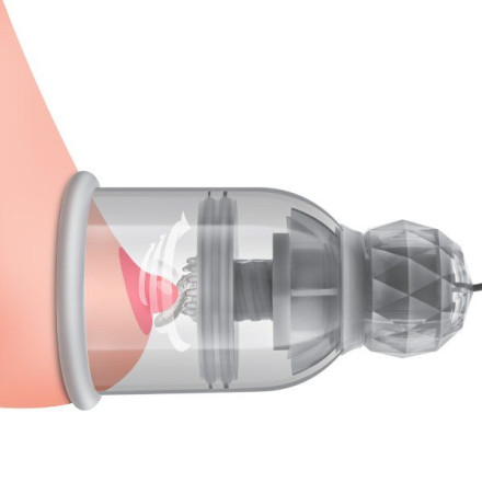 Прозрачные вибронасадки на соски со сменными колпачками Titillator 