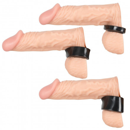 Набор из 3 колец для утяжки мошонки Rebel Ball Stretching Kit 