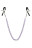 Зажимы для сосков с фиолетовой цепочкой Sweet Caress Nipple Chain 