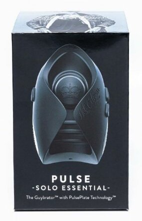 Черный инновационный мужской вибратор PULSE SOLO ESSENTIAL 