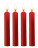 Набор из 4 красных восковых свечей Teasing Wax Candles 
