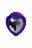 Фиолетовая анальная втулка Diamond Heart с прозрачным кристаллом - 8 см. 