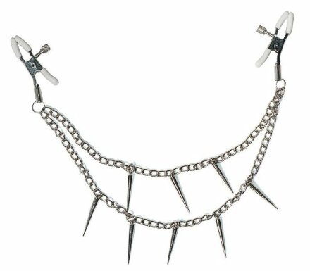 Зажимы на соски Spiky с шипами на цепочке 