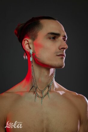 Зажимы на соски Spiky с шипами на цепочке 