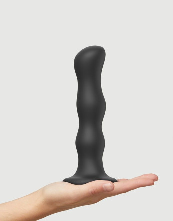 Черная насадка Strap-On-Me Dildo Geisha Balls size XL 