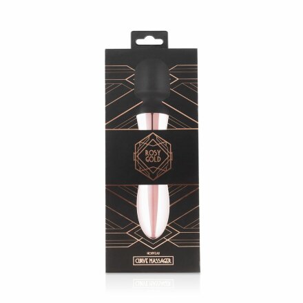 Черно-розовый вибромассажер Nouveau Curve Massager - 21 см. 